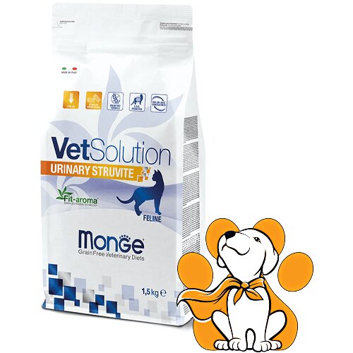 Monge VETSOLUTION Medicinska hrana za mačke bez žitarica Urinary Struvite 1.5kg Slike