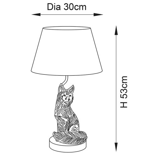  Endon 106796 - Stona lampa FOX 1xE14/6W/230V crna/mesing Slike