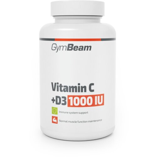 GymBeam vitamin c + D3 1000 iu 90 kapsula Cene