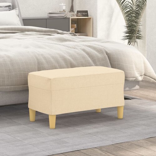 vidaXL Klupa krem 70 x 35 x 41 cm od tkanine Cijene