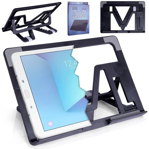  Univerzalno podesivi PVC stalak za tablet ili telefon 25cm crni Slike
