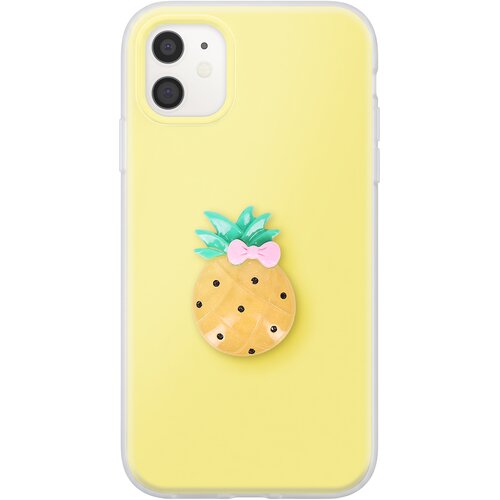 AVIZAR Ovitek za iPhone 11 s 3D motivom ananasa in dvignjenim robom, Rumena, (5000274532) Cene