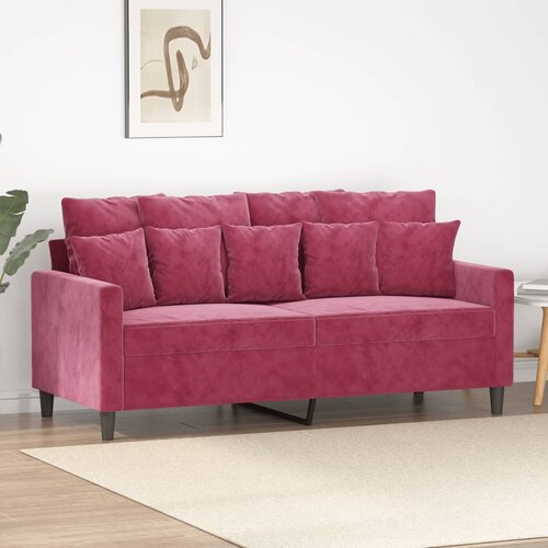 vidaXL dvosed vinsko rdeč 140 cm žamet Cene