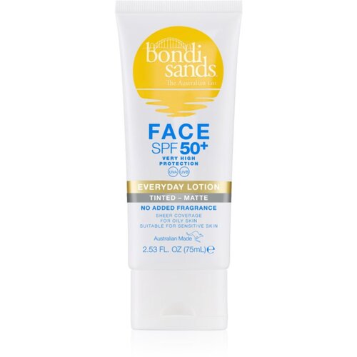 Bondi Sands SPF 50+ Everyday Face Lotion za&amp;scaron;čitna tonirana krema za obraz za mat videz SPF 50+ 75 ml Slike