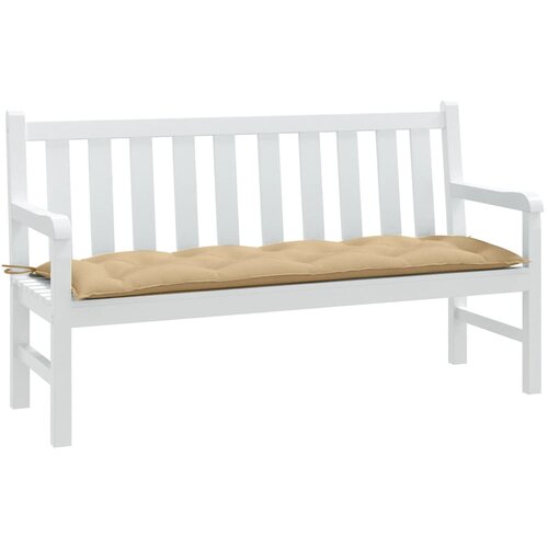 VidaXL Jastuk za vrtnu klupu pro&amp;scaron;arano bež 150 x 50 x 7 cm od tkanine Slike