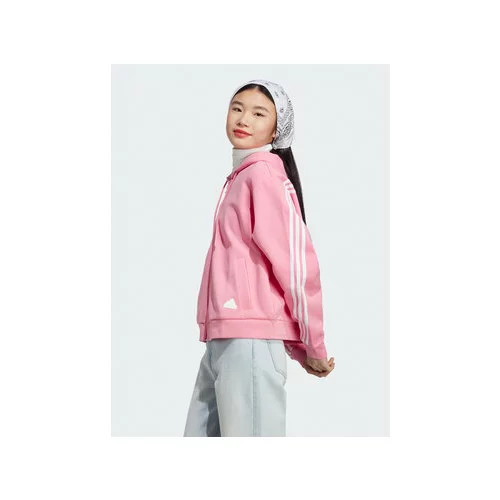 Adidas Dukserica za žene, boja: ružičasta, s kapuljačom, s uzorkom