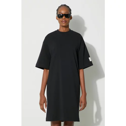 JW Anderson Pamučna haljina boja: crna, mini, oversize, JD0034.PG1366