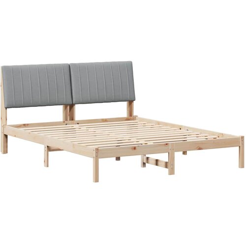  Krevetna konstrukcija Smeđa 160 x 200 cm Čvrsto borovo drvo Slike