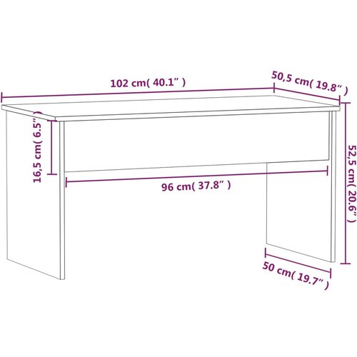  Stolić za kavu bijeli 102x50,5x52,5 cm od konstruiranog drva Slike