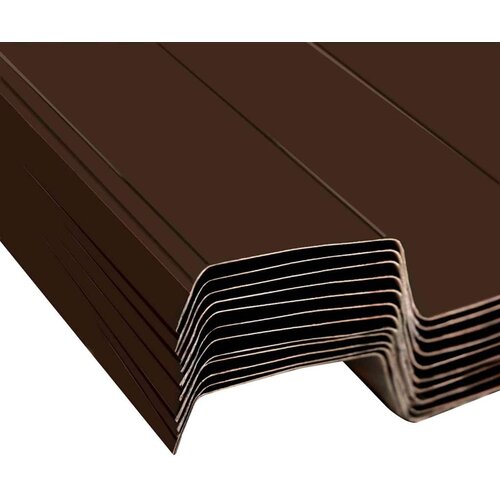  panel 12 pcs Smeđa 129 x 45 cm Pocinčani čelik - Smeđa Slike