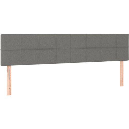 Maison Chic Posteljno vzglavje - Vzglavna omarica 2 kosa temno sivo 90x5x78/88 cm blago, (22078451) Cene