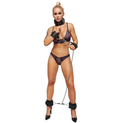 Zado Leather Restraint Set 2030730 Black Slike