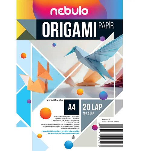 NEBULO Origami papiri, A4 format, 20 komada Slike