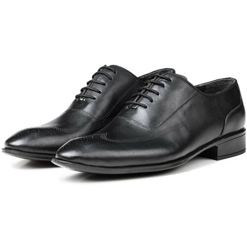 Ducavelli Stylish Genuine Leather Men's Oxford Lace-Up Classic Shoe. Slike