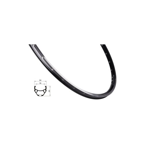 Force felga classic 622x19, 36h, crna ( 7024021 ) Slike