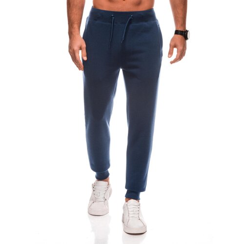 Edoti Men's BASIC uniform jogger sweatpants - navy blue Slike