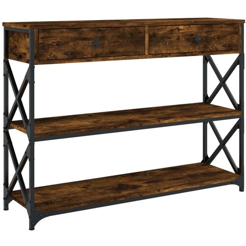  Konzolni stol boja hrasta 100x28x75 cm od konstruiranog drva Slike