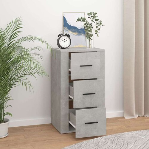  Komoda siva boja betona 40 x 33 x 70 cm od konstruiranog drva Slike