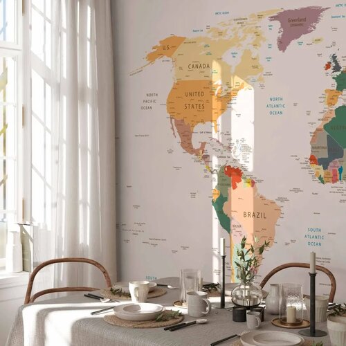  Foto tapeta - World Map 450x315 Vodootporna Cene
