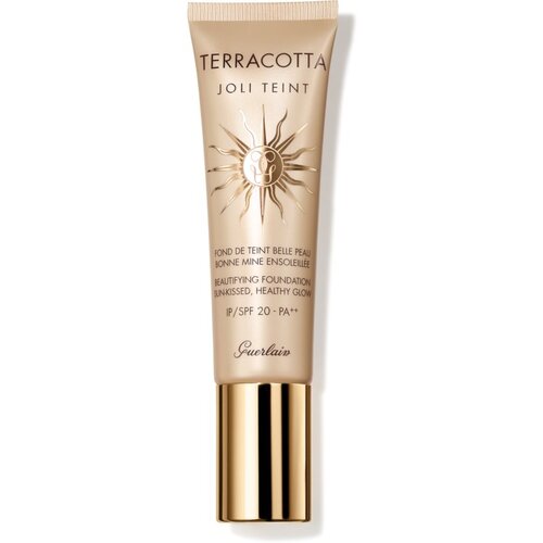 Guerlain Terracotta Joli Teint Beautifying Foundation posvetlitveni tekoči puder za naraven videz SPF 20 odtenek Ebony 30 ml Cene