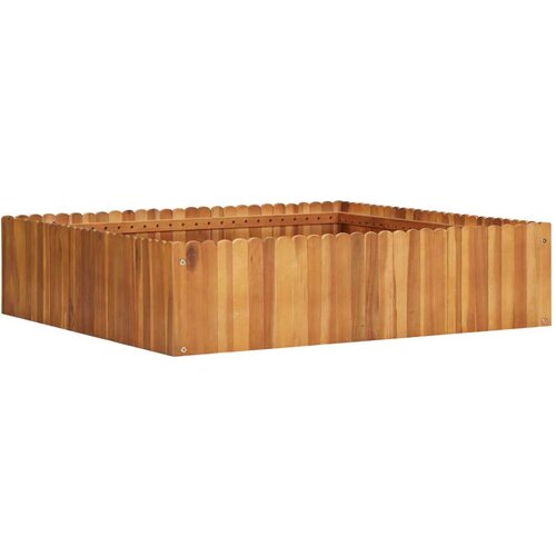  Posuda za sadnju 100 x 100 x 25 cm masivno bagremovo drvo Slike