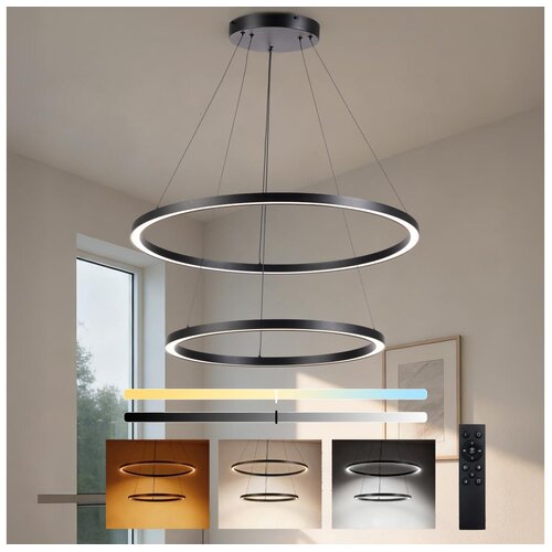  Brilagi - LED prigu&scaron;iva viseća lampa na sajli PORTOFINO LED/98W/230V &Oslash; 80 cm crna + daljinski upravljač Cene