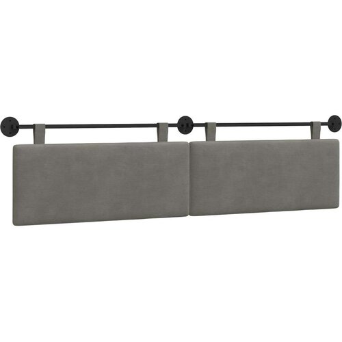  Držeće uzglavlje Svijetlo siva 210 x 55 x 5 cm Kordura tekstil - Svjetlosiva 200 cm bez LED Slike