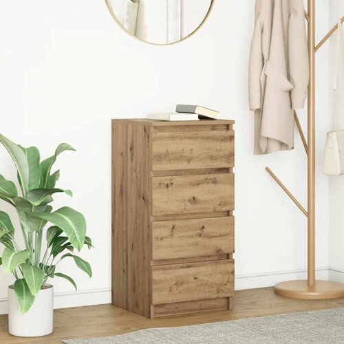 VidaXL Komoda artisan hrast 37,5x35x76 cm inženirski les Slike