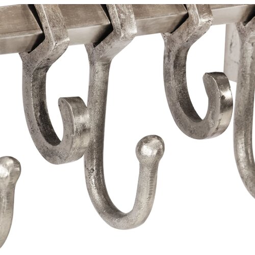 Stalak za prtljagu s vje&amp;scaron;alicama ogledalom aluminijski Srebrna Slike