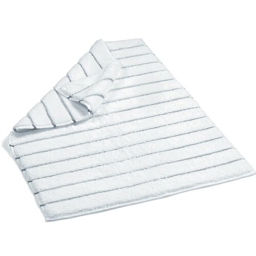 Striped terry - white, dark grey whitedark grey bathmat Cene