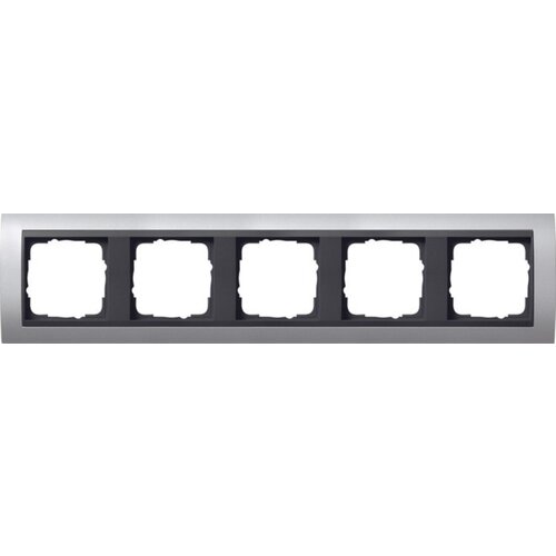 Gira pokrivni okvir 5f. aluminij f.anth.ZL, odporen proti zlomu 021506, (20858400) Cene