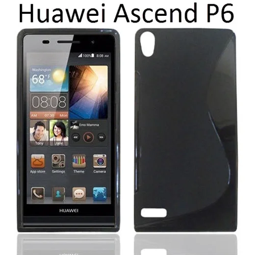  Gumijasti / gel etui S-Line za Huawei Ascend P6 - črni