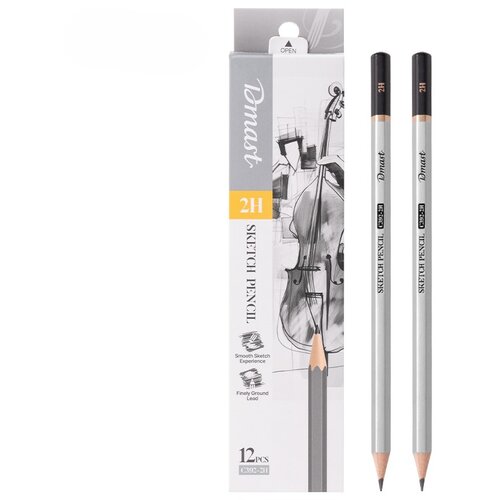 Dmast Set grafitnih olovaka za skiciranje 2H EC392-2H, 12 komada Cene