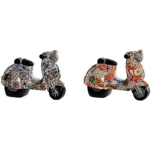  Ukrasna figura Home ESPRIT Pisana Mediteran scooter 14 x 8 x 11 cm (2 kom.) Slike