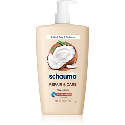 Schwarzkopf Schauma Repair &amp;amp; Care &amp;scaron;ampon za suhu i o&amp;scaron;tećenu kosu s kokosom 1000 ml Slike