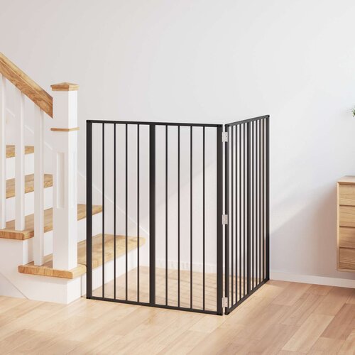  Vrata za pse 2 pcs Crna 80 x 100 cm Cinkani čelik Cene