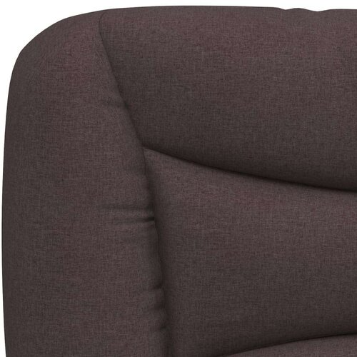 VidaXL Okvir za krevet s uzglavljem tamnosmeđi 90x200 cm od tkanine Slike