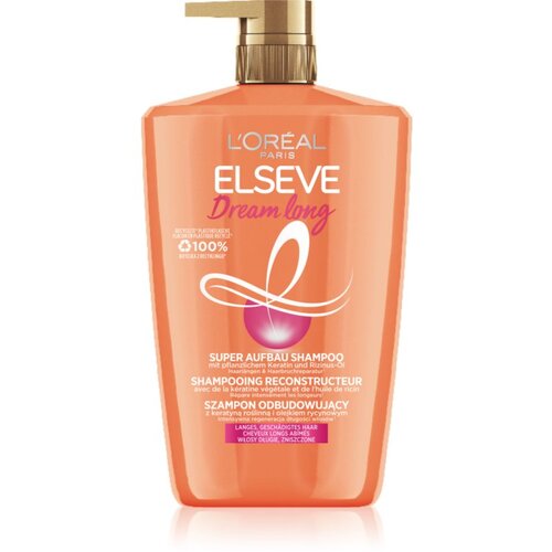 L´Oréal Paris Elseve Dream Long obnovitveni šampon z dozirno črpalko 1000 ml Cene
