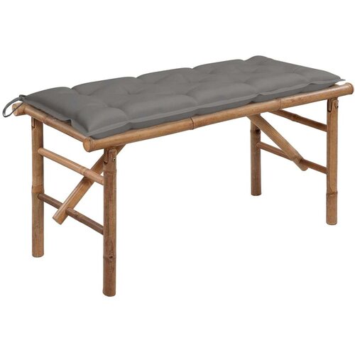  Zložljiva vrtna klop z blazino 118 cm bambus, (20804013) Slike