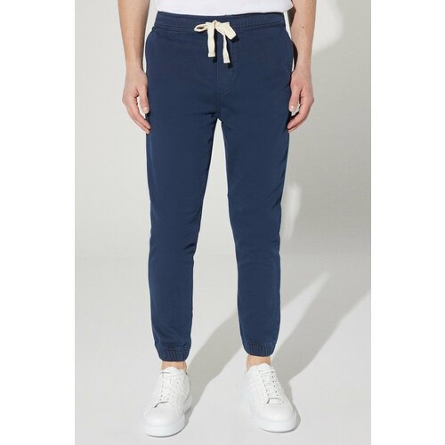 ALTINYILDIZ CLASSICS Men's Navy Blue Slim Fit Slim Fit Jogger Pants with Side Pockets, Cotton Tie Waist Flexible. Slike