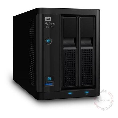 Western Digital My Cloud EX2100 8TB WDBWAZ0080JBK NAS Slike