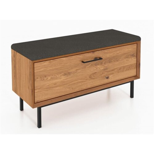 The Beds Stalak za cipele sivo-prirodne hrastove s klupom Abies - Slike
