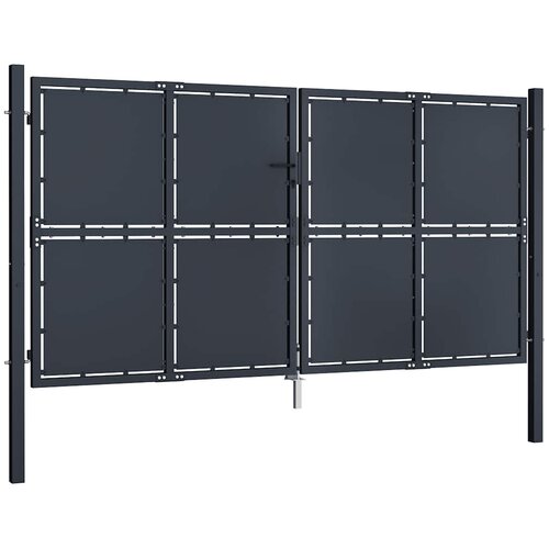  Vrtna vrata Čelik 300x200 cm Antracit Slike