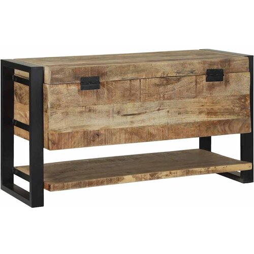  Kutija za spremanje Smeđa 80 x 35 x 45 cm Čvrsto drvo manga Slike