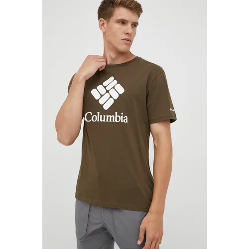 Columbia Kratka majica moški, zelena barva