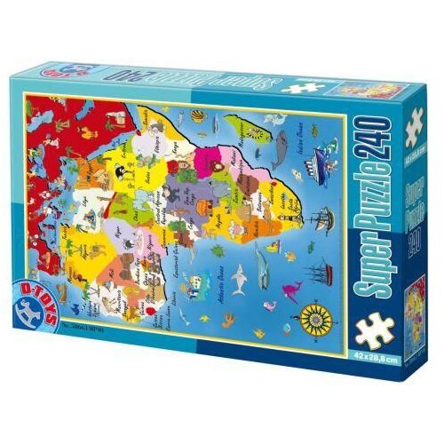 D-Toys Super puzzle 240pcs maps 04 Slike