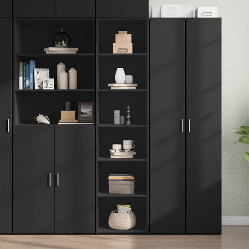 VidaXL Visoka komoda crna 45 x 41 x 185 cm od konstruiranog drva Slike