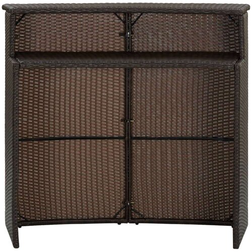 Poli vrtni barski stol smeđi 120 x 55 x 110 cm od poliratana Slike