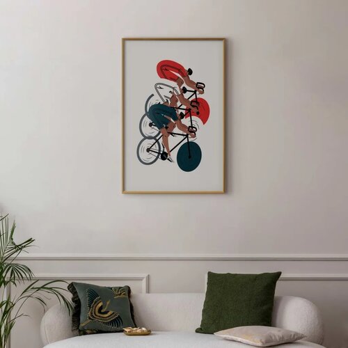  Plakat - Olympics - Cycling Race 40x60 Zlatni okvir Slike