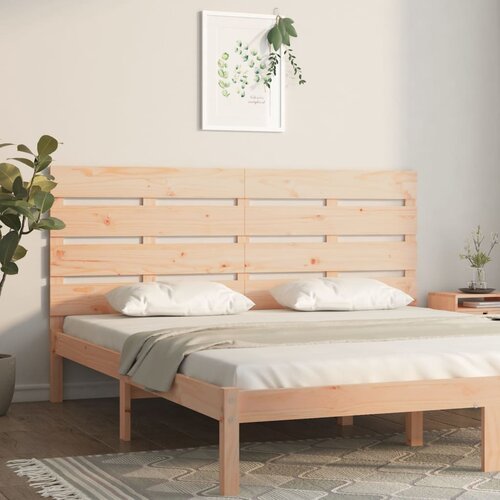 VidaXL Posteljno vzglavje 140x3x80 cm trdna borovina Slike